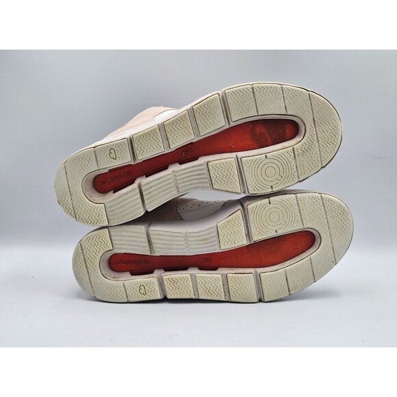 On Women's Mauve White Suede Leather On The Roger Clubhouse Sneakers Sz 7.5 2959 - Picture 4 of 16